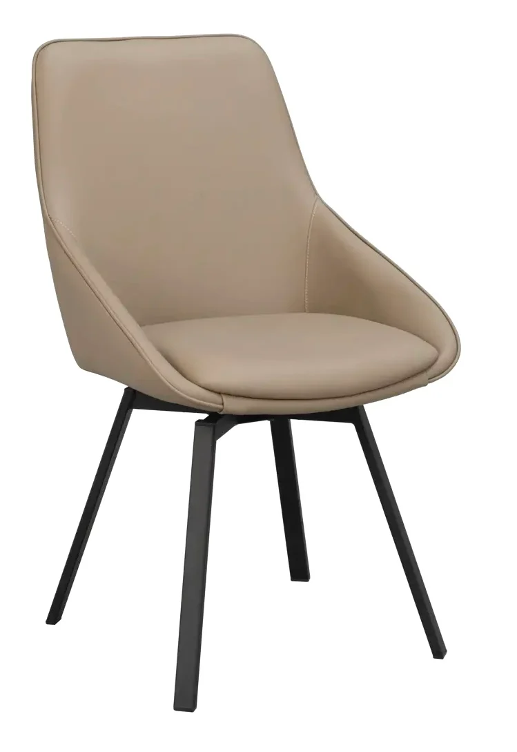 Polsterstuhl Lida, Leder beige