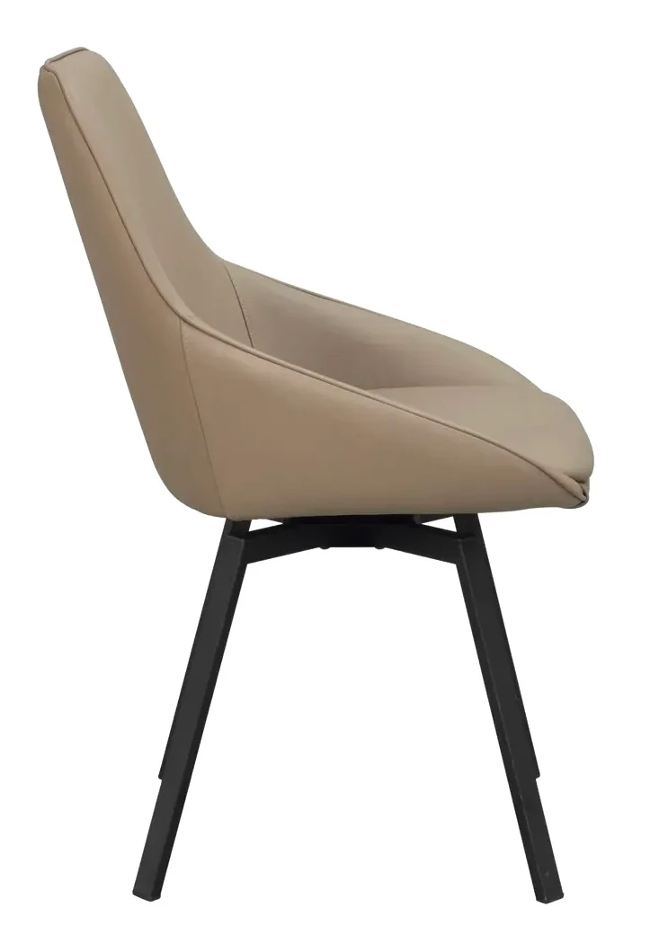 Polsterstuhl Lida, Leder beige