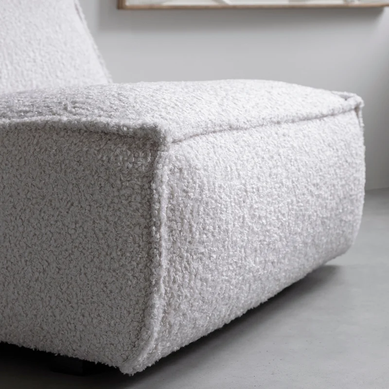 Loungechair Boucle, cremefarben