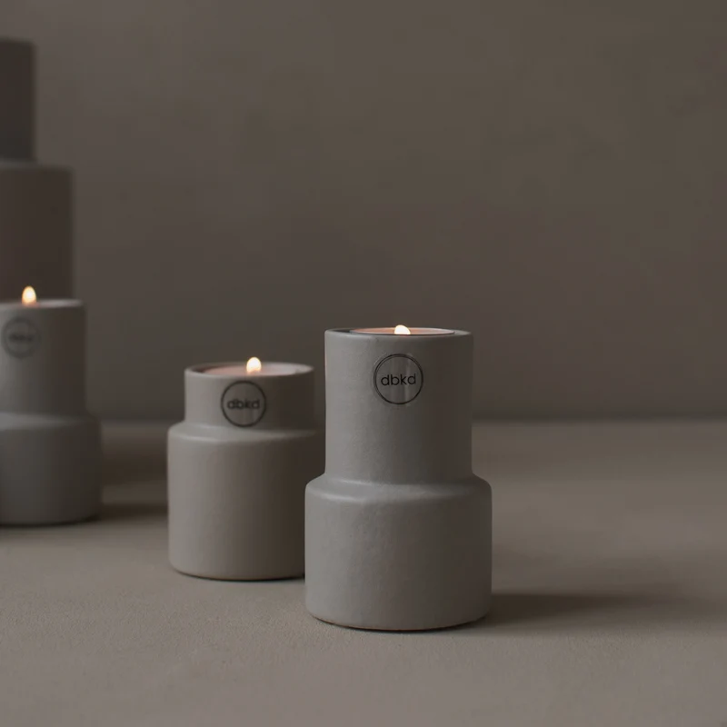 Teelichthalter Oblong groß, beige