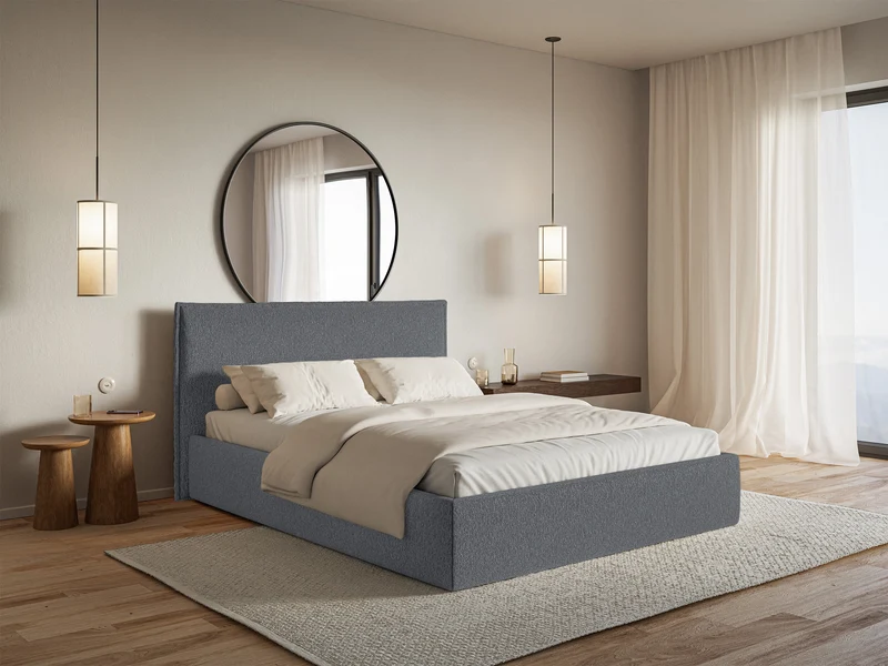 Polsterbett 180x200 cm Softie Slim in Graphit Chenille