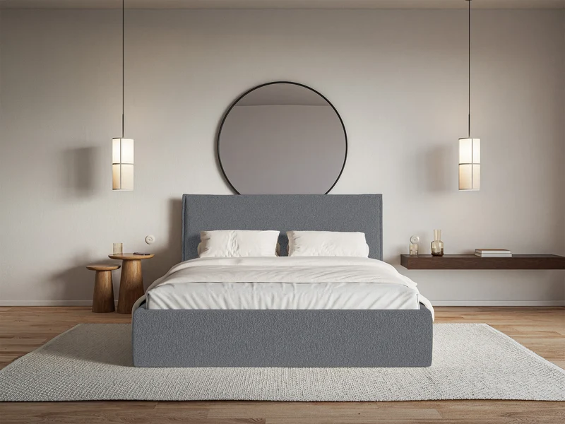 Polsterbett 180x200 cm Softie Slim in Graphit Chenille