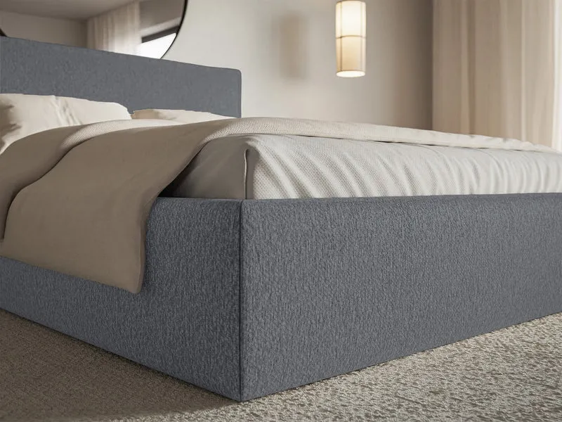Polsterbett 180x200 cm Softie Slim in Graphit Chenille