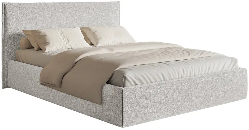 Polsterbett 180x200 cm Softie Slim hellgrauer Chenille