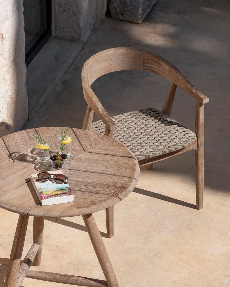 Gartenstuhl mit Armlehne FAYE Wicker Seat