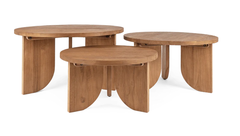 Coffeetable Teak 3er Set
