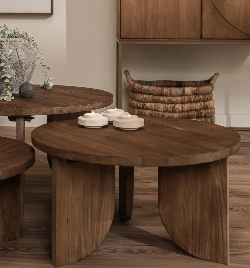 Coffeetable Teak 3er Set