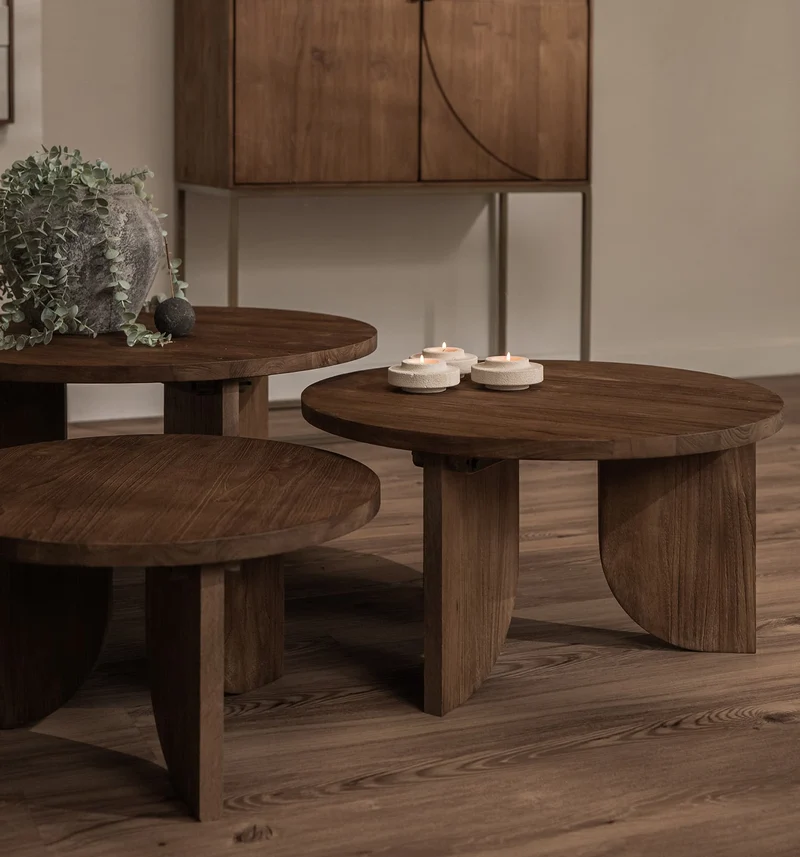 Coffeetable Teak 3er Set
