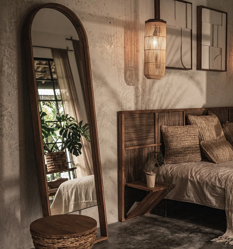 Wandspiegel Teak