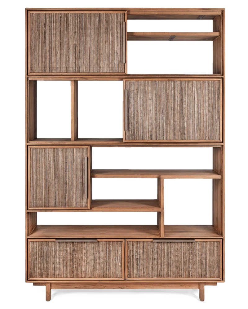 Regal Teak | 3 Türen, 2 Schublade