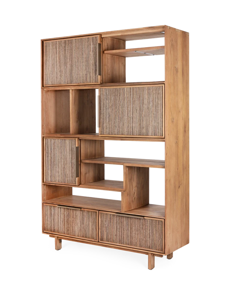 Regal Teak | 3 Türen, 2 Schublade