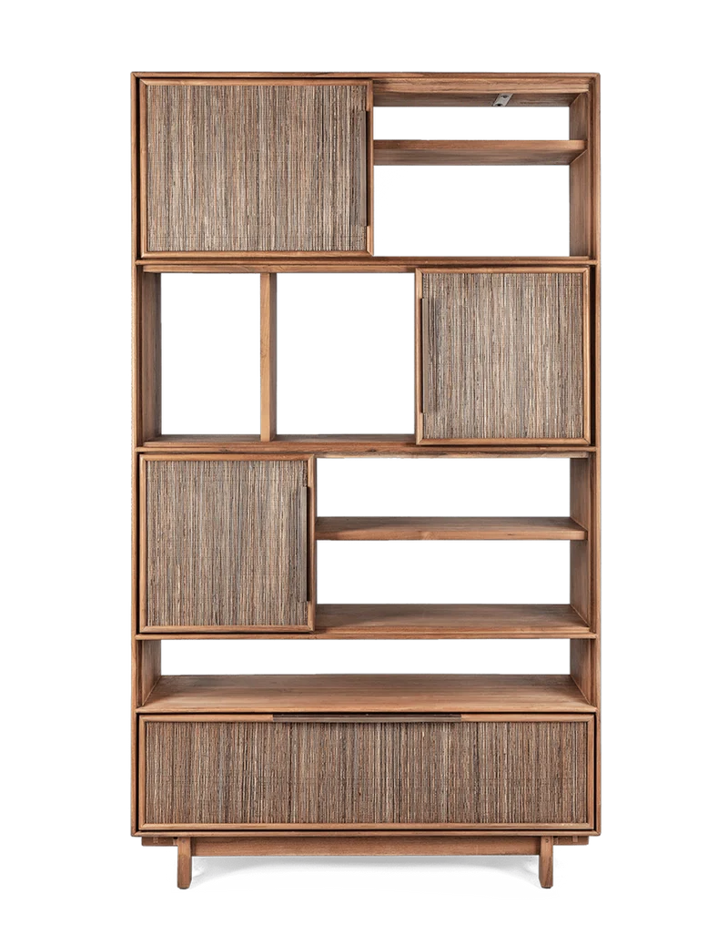 Regal Teak | 3 Türen, 1 Schublade