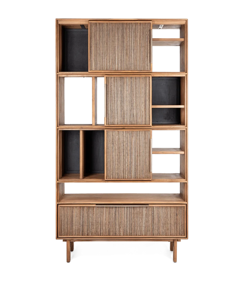 Regal Teak | 3 Türen, 1 Schublade