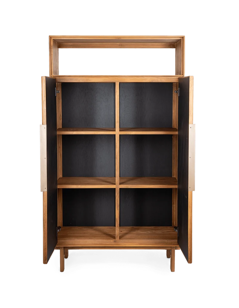 Highboard mit Ablage Teak