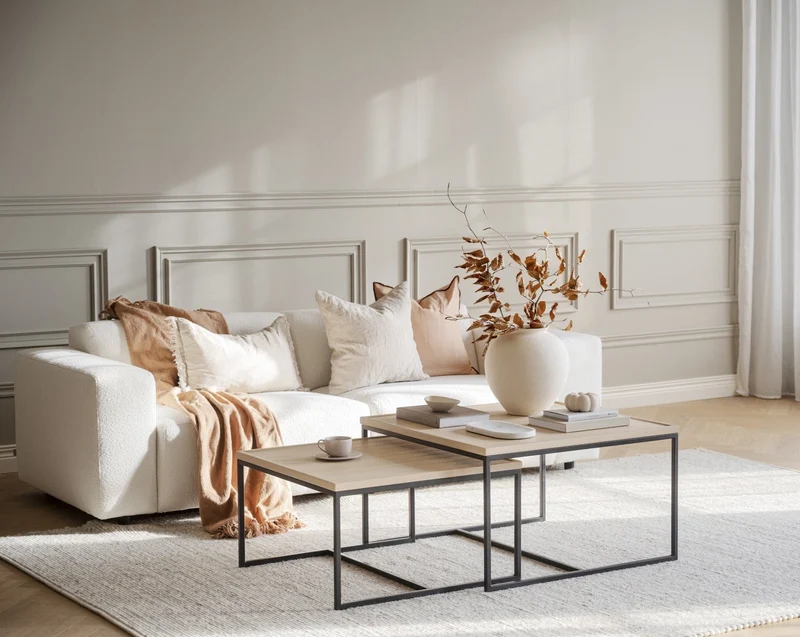 Coffeetable 80x80cm, Eiche natur