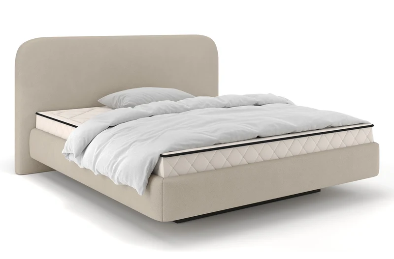 Polsterbett 160x200 cm Nellado mit Stauraum, beige Chenille