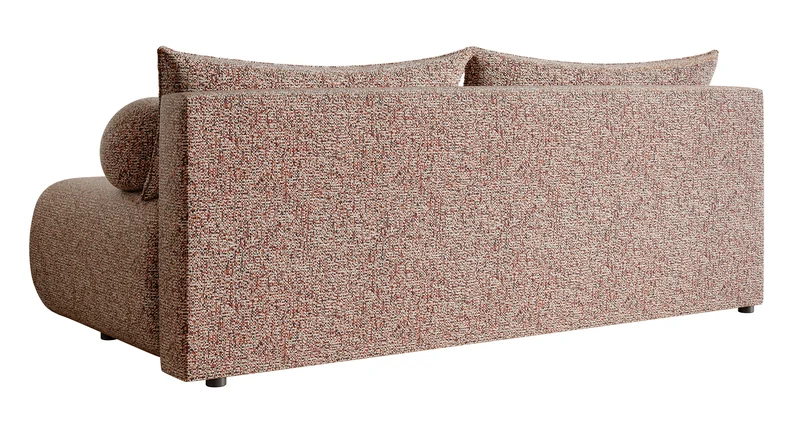 Dreisitziges Sofa Dandelino Mini mit Schlaffunktion, ziegelrotes Geflecht