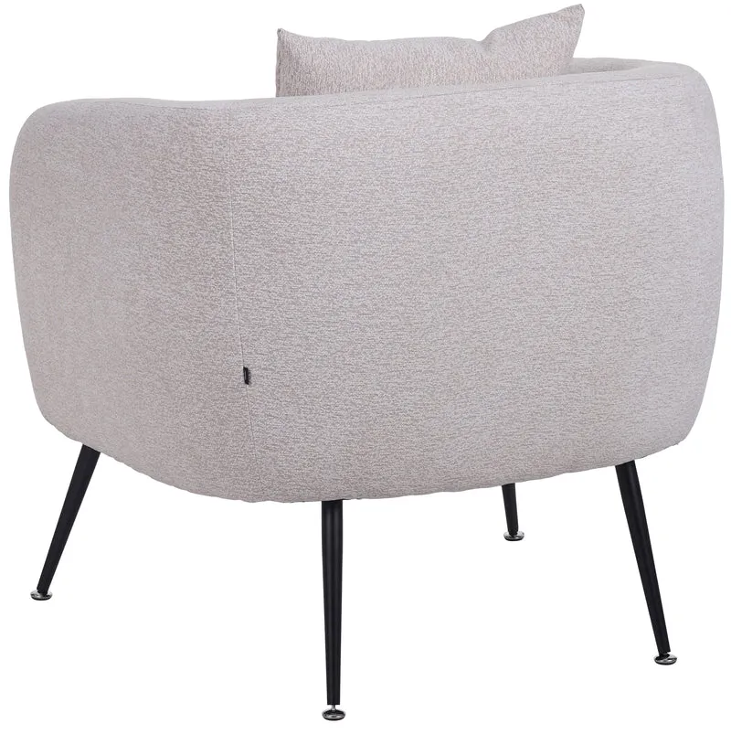 Relaxsessel Inglede hellbeige Chenille auf schwarzen Beinen