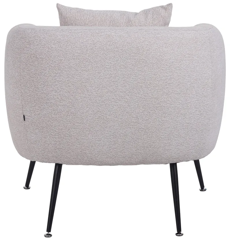 Relaxsessel Inglede hellbeige Chenille auf schwarzen Beinen