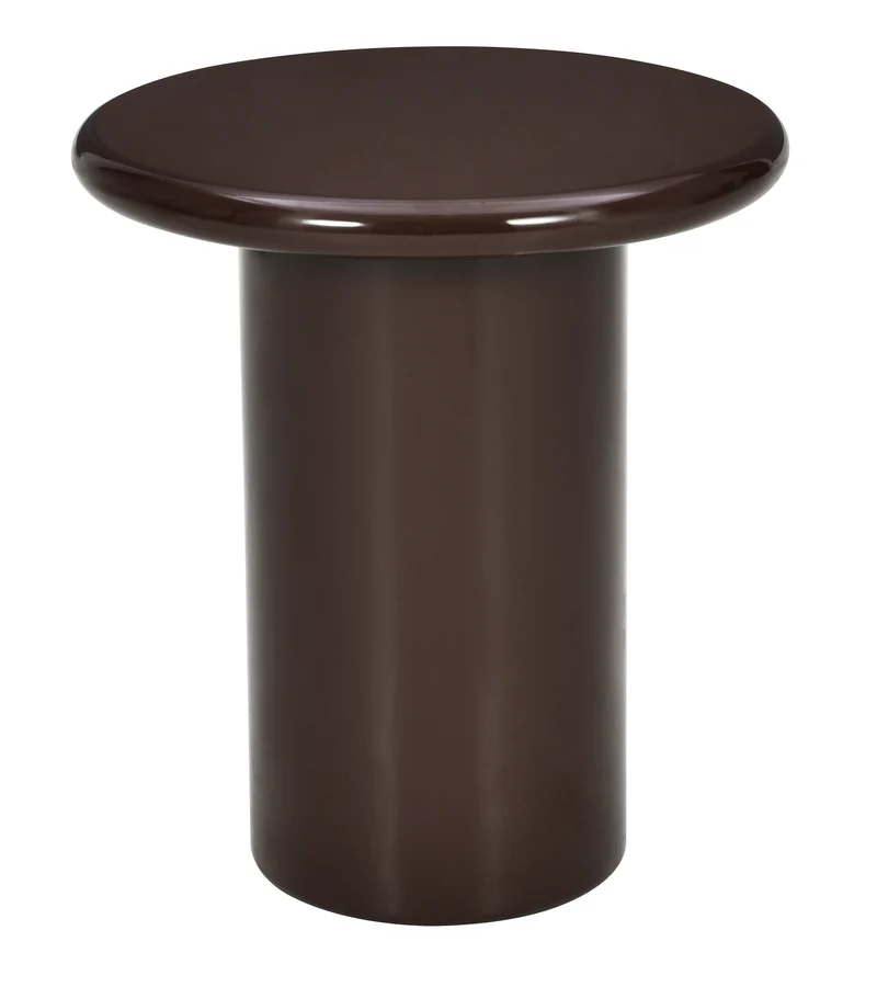 Solvade Couchtisch Durchmesser 45 cm Braun Hochglanz