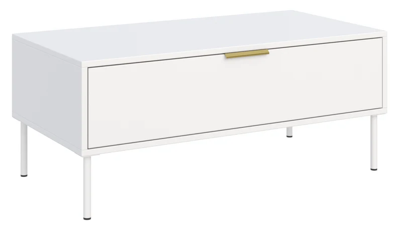 Couchtisch Vena mit Schublade 100x50 cm weiß