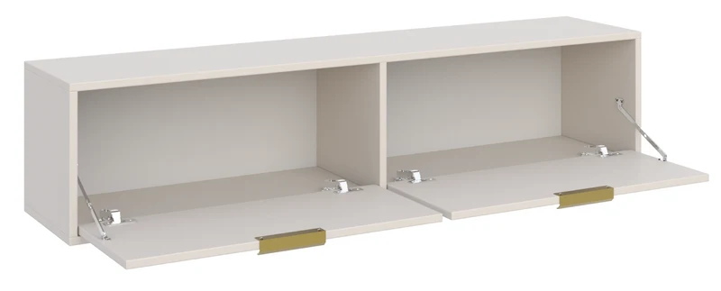 Hängender TV-Schrank Vena mit zwei Klappen, 140 cm, Kaschmirfarben