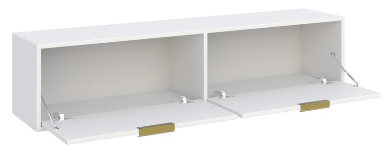 Hängender TV-Schrank Vena mit zwei Klappen, 140 cm, weiß
