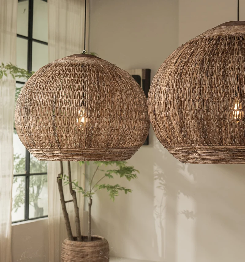 Hängelampe Abaca, natur