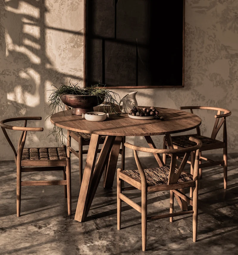 Massivholztisch Teak Artis (rund)