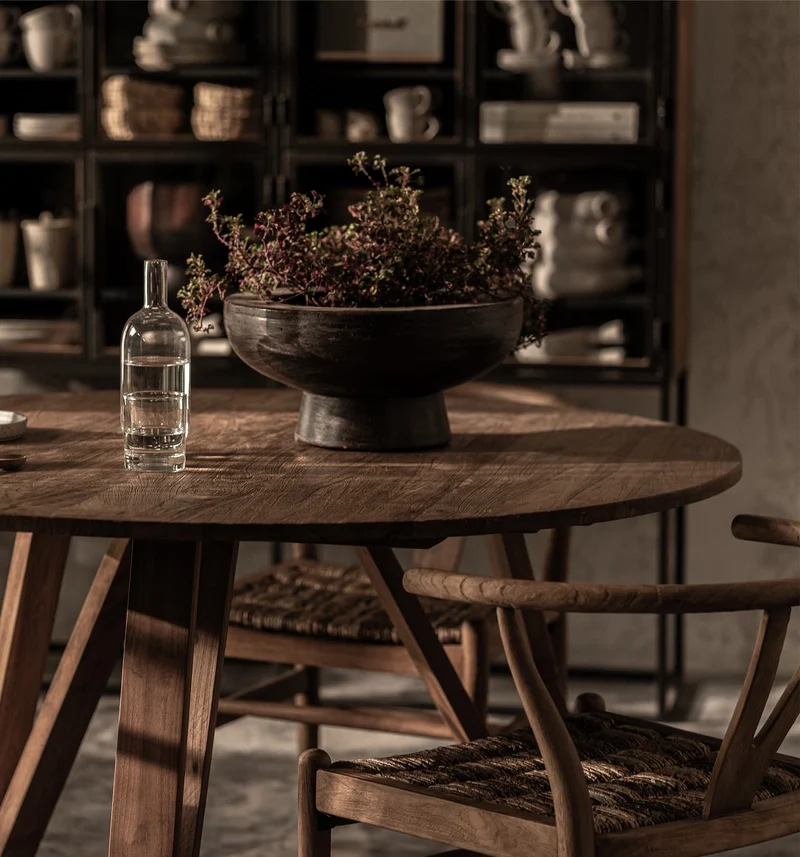 Massivholztisch Teak Artis (rund)