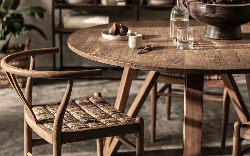 Massivholztisch Teak Artis (rund)