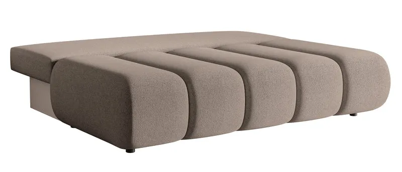 Dreisitziges Sofa Dandelino Mini mit Schlafunktion, beige Chenille