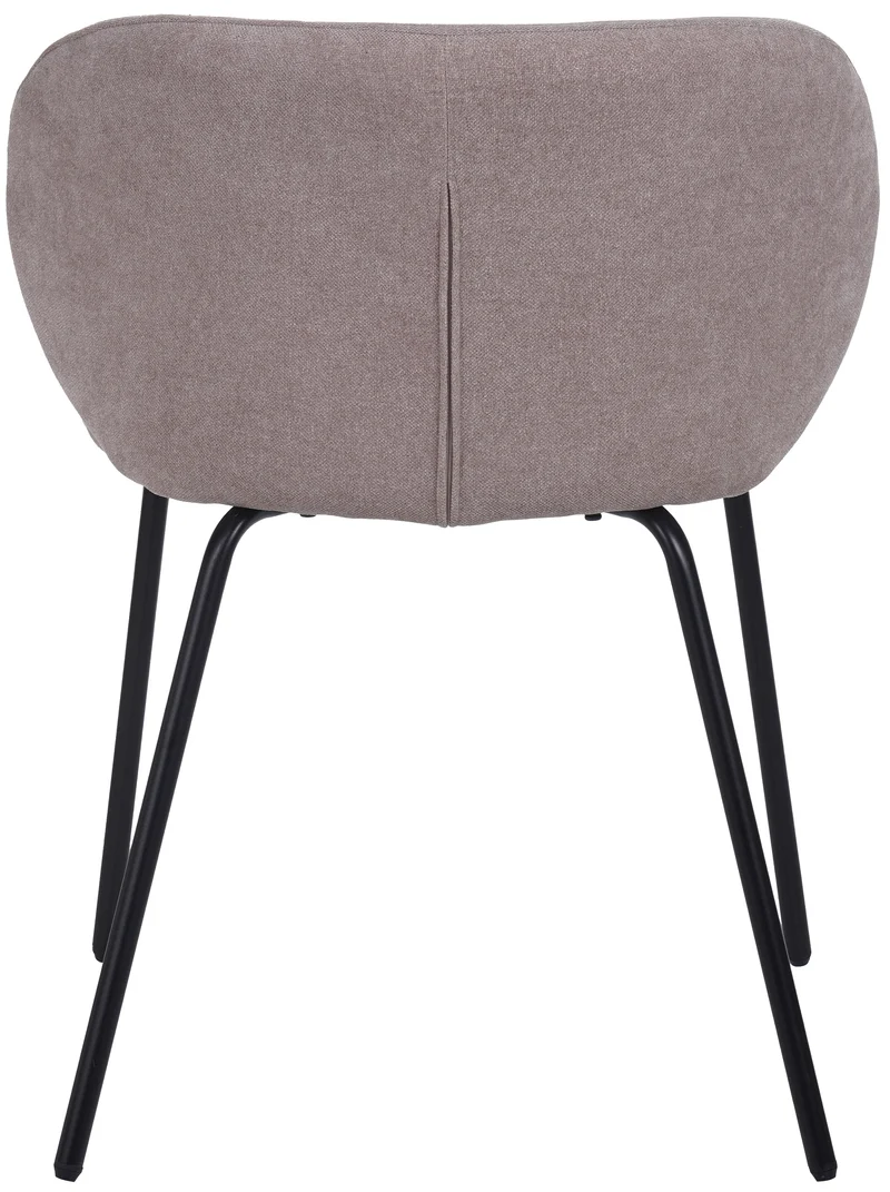 Polsterstuhl für das Esszimmer Berlents, beige Geflecht auf schwarzen Beinen