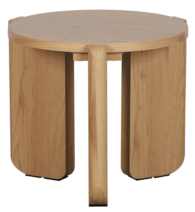 Runder Couchtisch Preffines S Durchmesser 50 cm natur Eiche