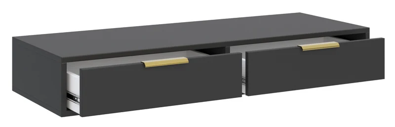 Toilettentisch Vena mit zwei Schubladen 110 cm schwarz