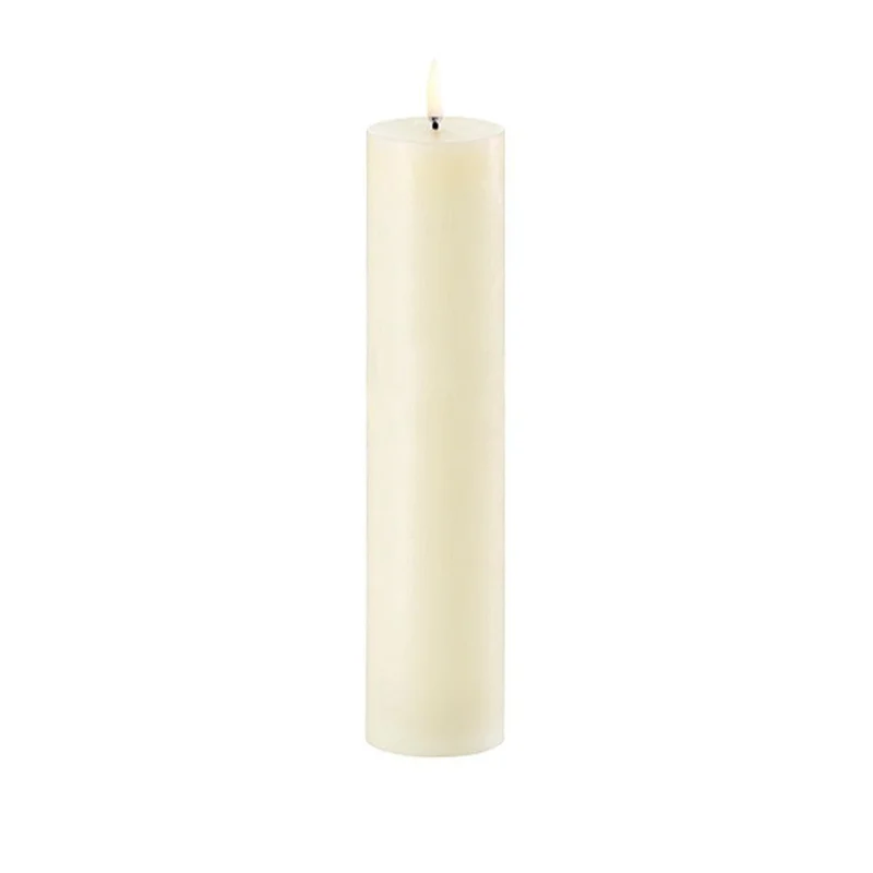Kerze PILLAR SMOOTH LED Uyuni Ivory Ø4.8 x 22 cm