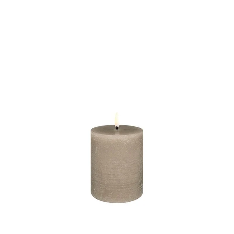 Kerze PILLAR RUSTIC LED Uyuni - Sandstone Ø7.8 x 10cm