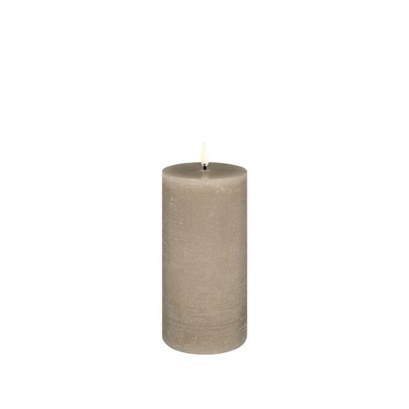 Kerze PILLAR RUSTIC LED Uyuni - Sandstone Ø7.8 x 15cm