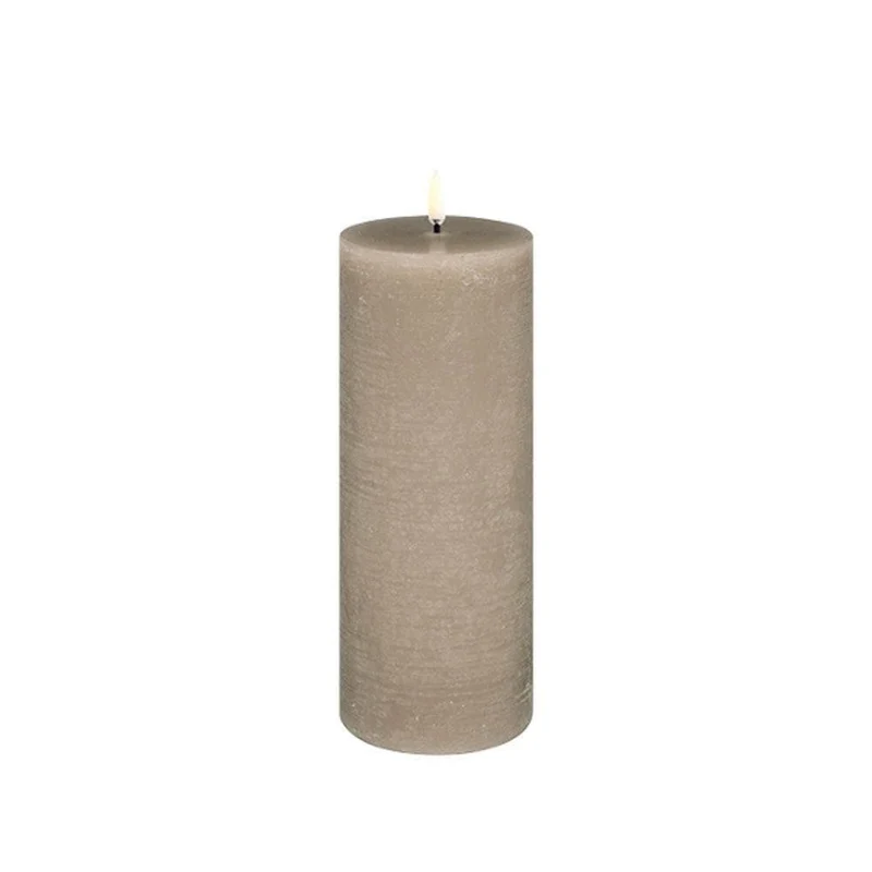 Kerze PILLAR RUSTIC LED Uyuni - Sandstone Ø7.8 x 20cm