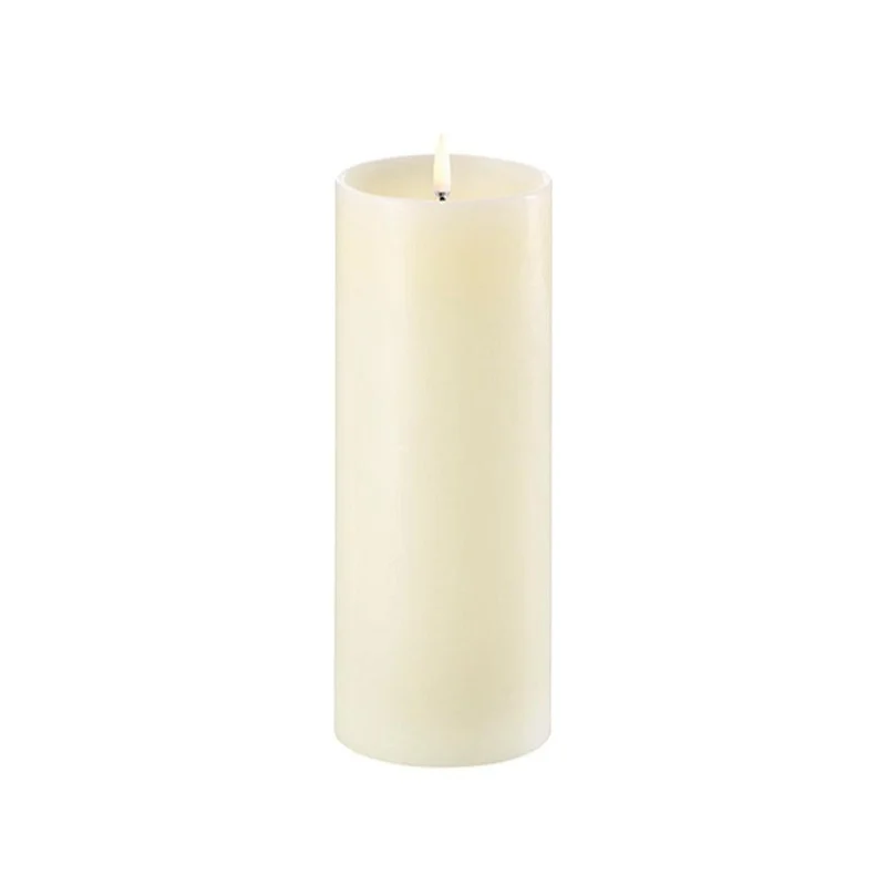 Kerze PILLAR SHOULDER LED Uyuni - Ivory Ø7.8 x 20cm