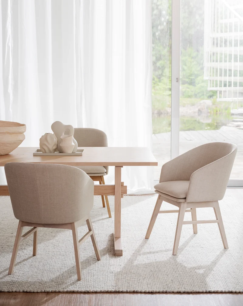 Polsterstuhl Oia, beige | Eiche gekalkt
