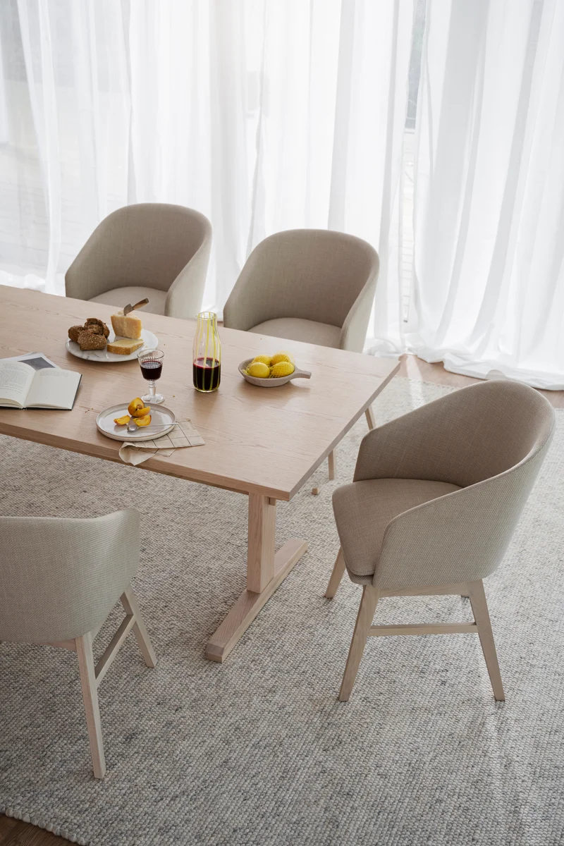 Polsterstuhl Oia, beige | Eiche gekalkt