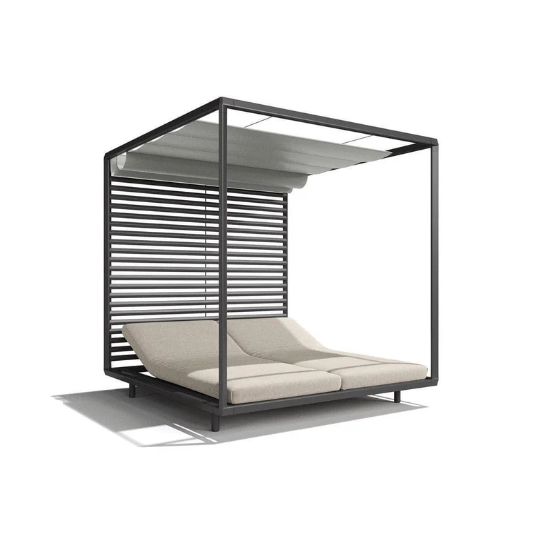 Sonnenbett PAVILION - Aluminium Wengé