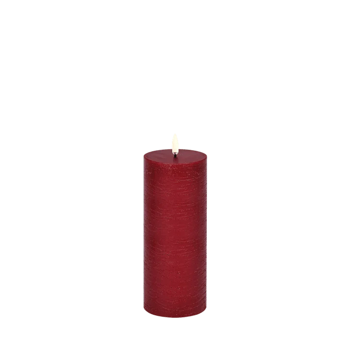 Kerze PILLAR LED UYUNI Carmine Red Ø7.8 x 20cm
