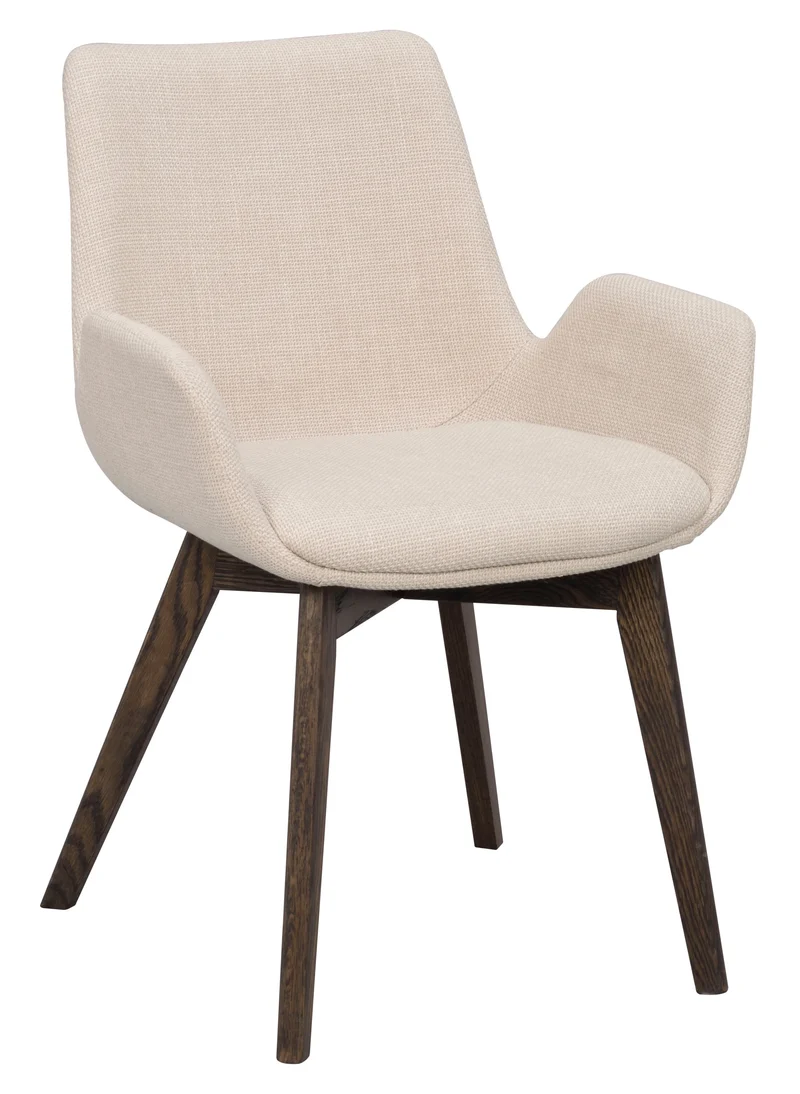 Polsterstuhl Athina, beige | Eiche braun