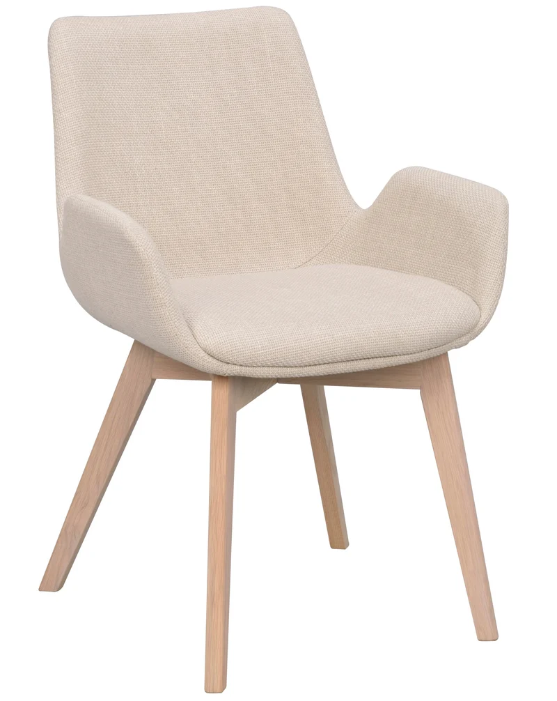 Polsterstuhl Athina, beige | Eiche gekalkt