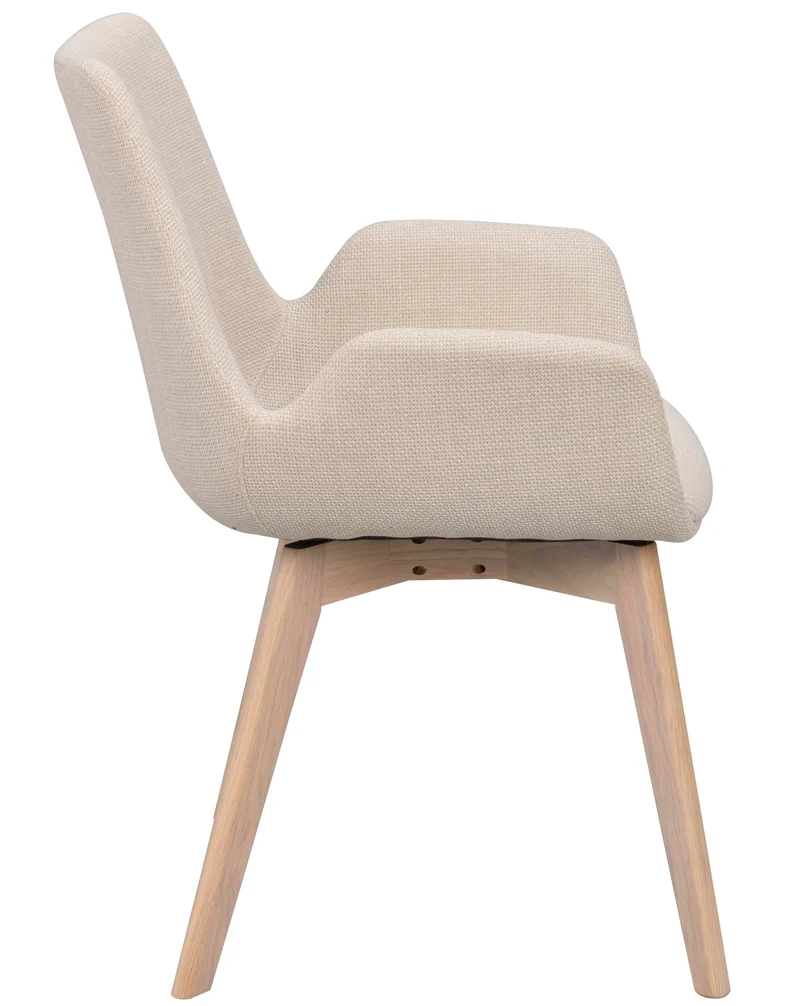 Polsterstuhl Athina, beige | Eiche gekalkt
