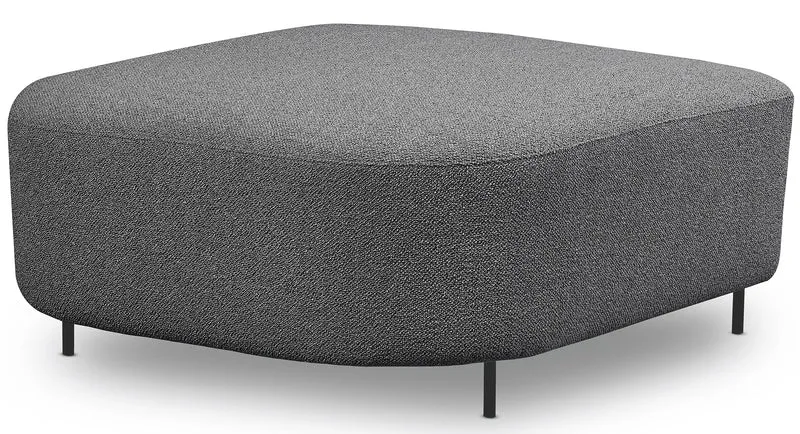 Modulares Ecksofa Lanomi L-förmig, linksseitig, grau Bouclé
