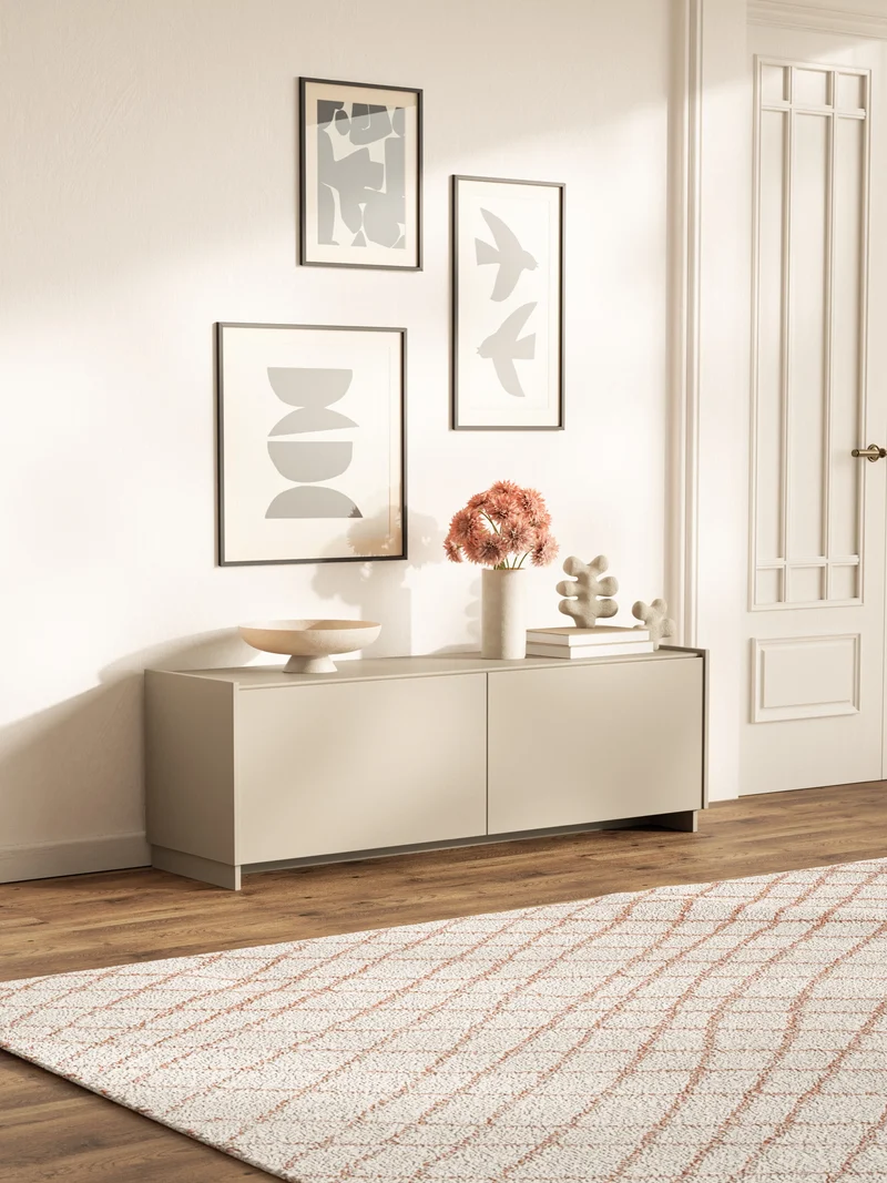 Hängend-stehender TV-Schrank Magro 140 cm Kaschmir