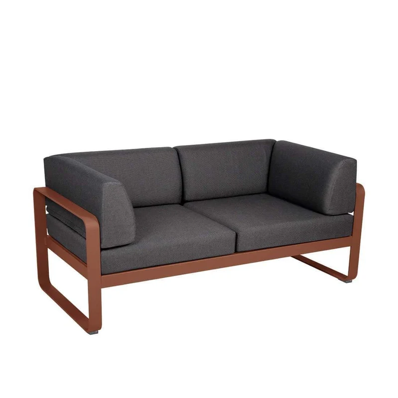 Gartensofa BELLEVIE - 2-Sitzer mit Seitenkissen